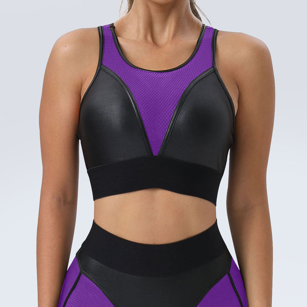New Mesh Patchwork Yoga Set | Sexy Sports Bra & Booty-Lifting Pants Two-Piece