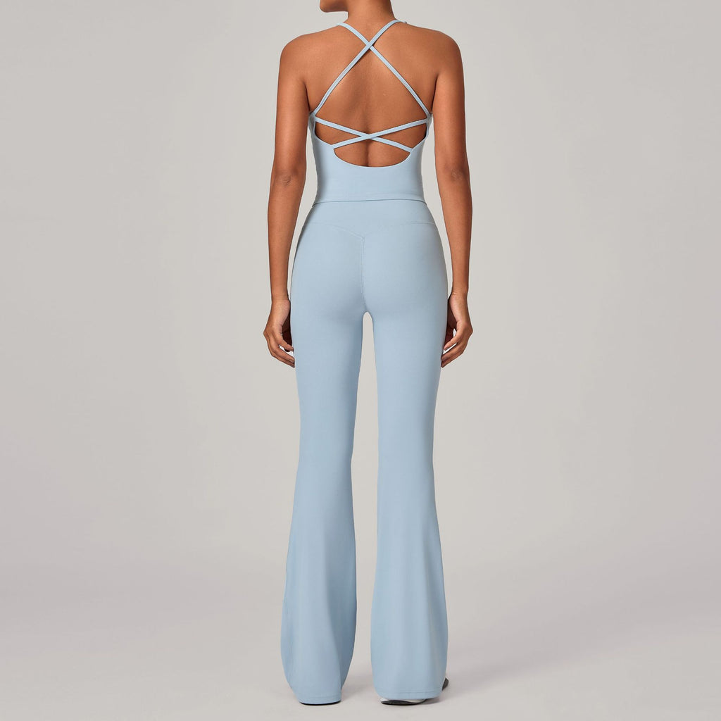 Invisible Ruched High-Waist Yoga Set | Quick-Dry Running & Fitness Outfit