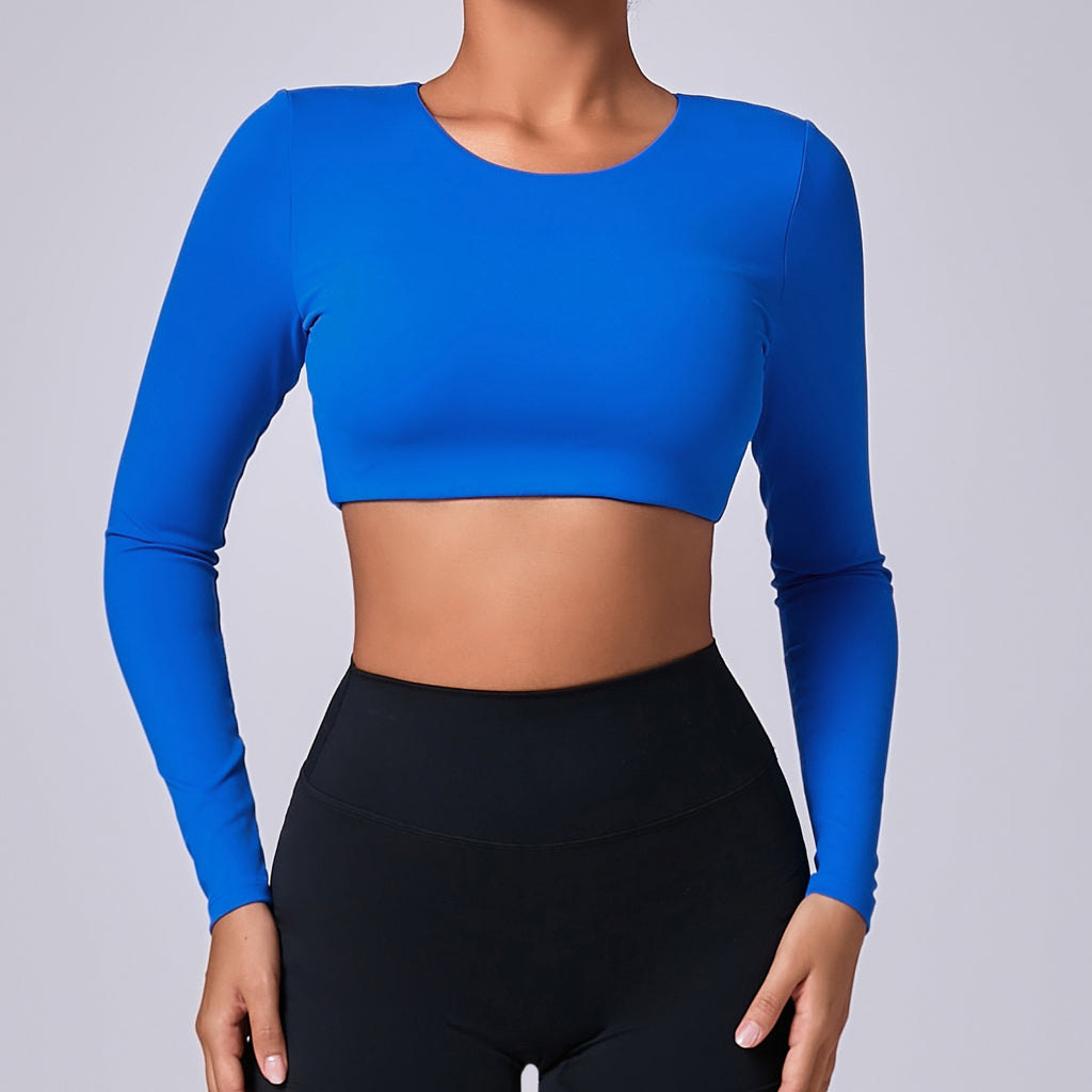 Winter Brushed Compression Long Sleeve Yoga Top | Pilates & Running Activewear