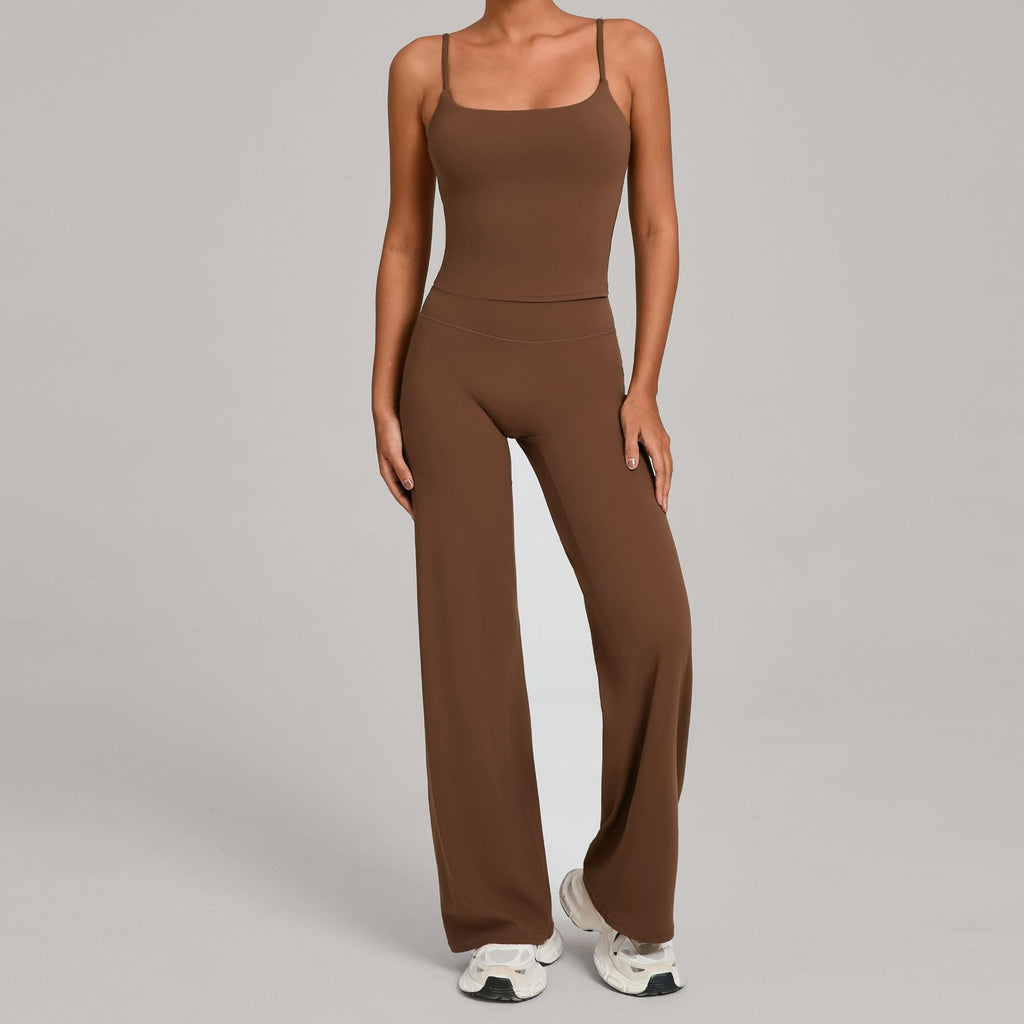 Second-Skin Compression Yoga Set for Women | Shockproof High-Waist Fitness Two-Piece Set