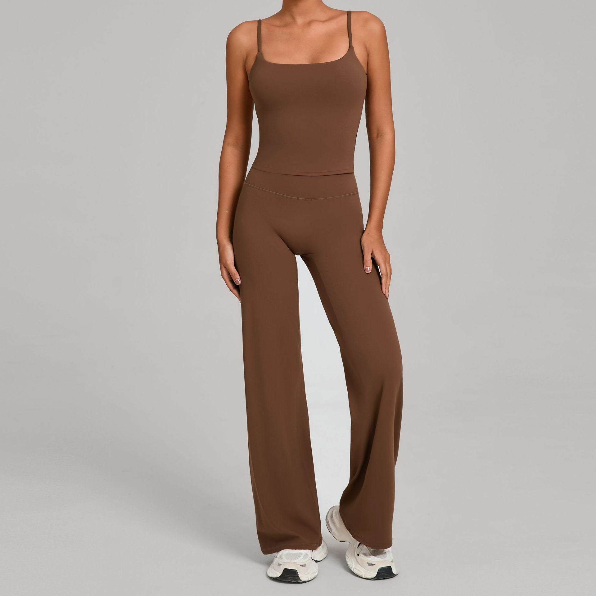 Second-Skin Compression Yoga Set for Women | Shockproof High-Waist Fitness Two-Piece Set