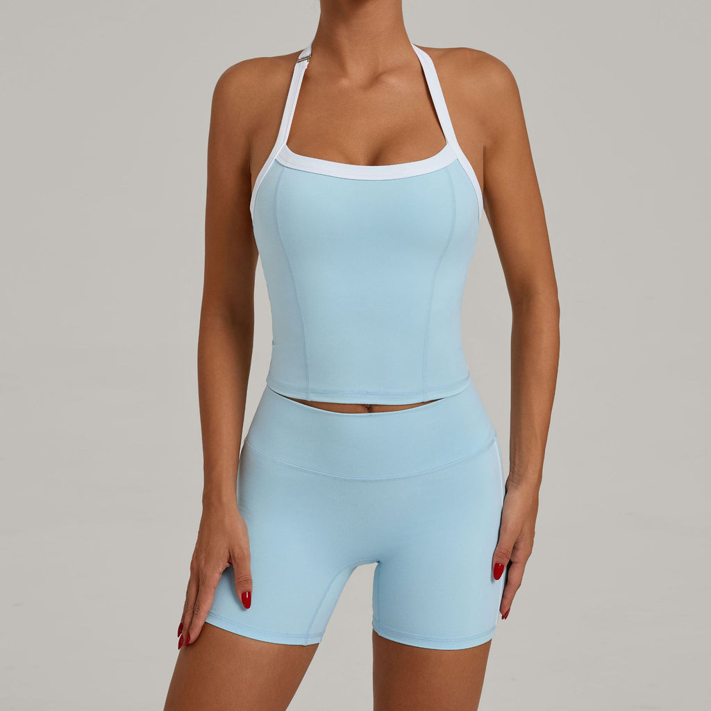 Brushed Compression Yoga Set | Quick-Dry Outdoor Running Fitness Outfit