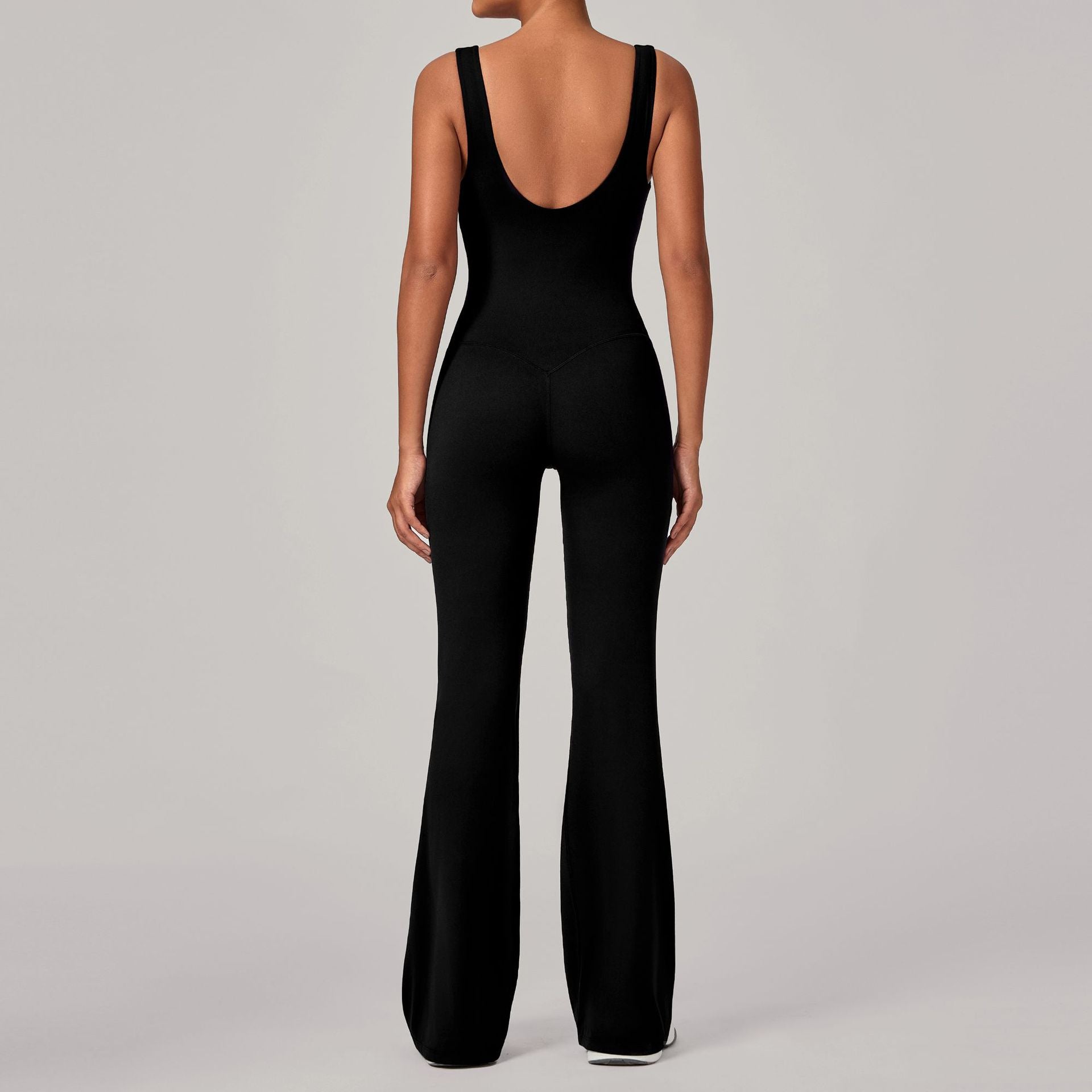 Flared Yoga Jumpsuit One-Piece Tight Wide-Leg Running Fitness Wear