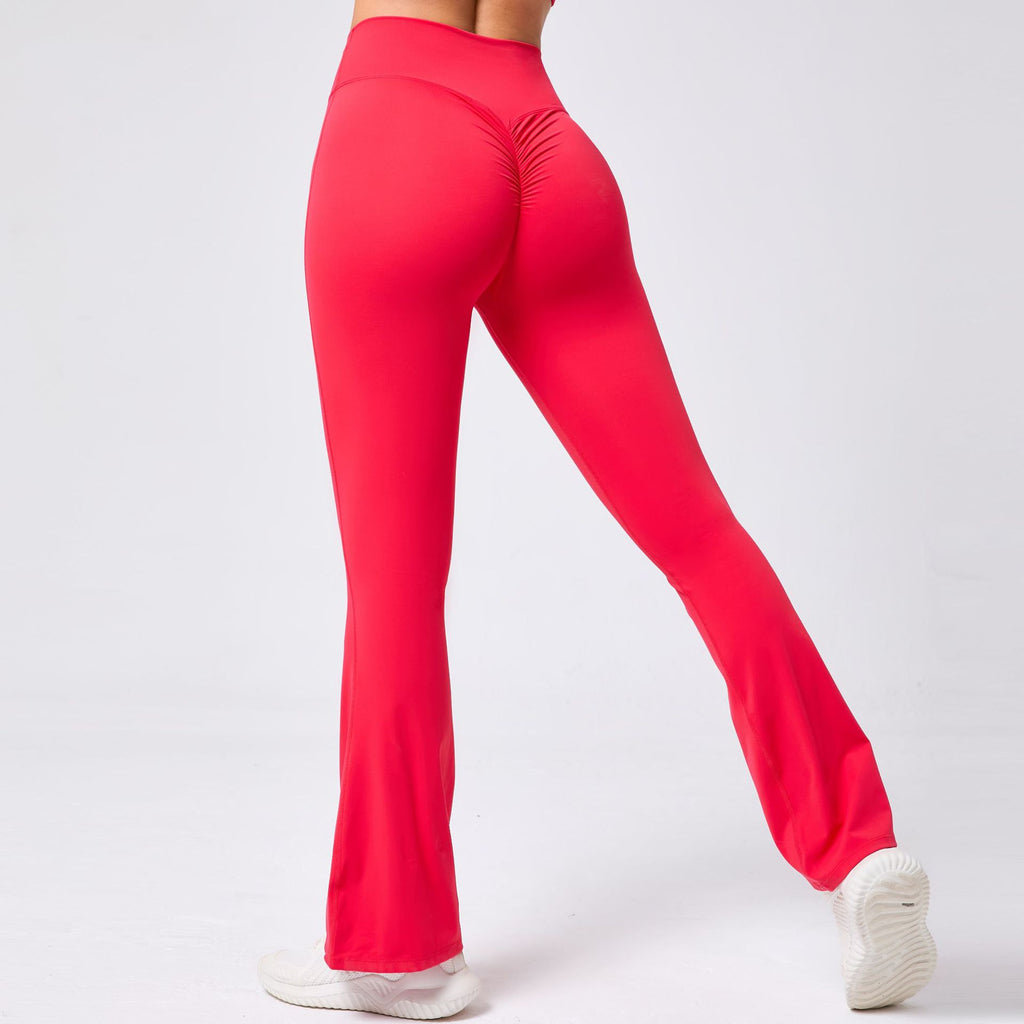 Wide-Leg Naked-Feel Yoga Flare Pants | High-Waist Dance Fitness Activewear