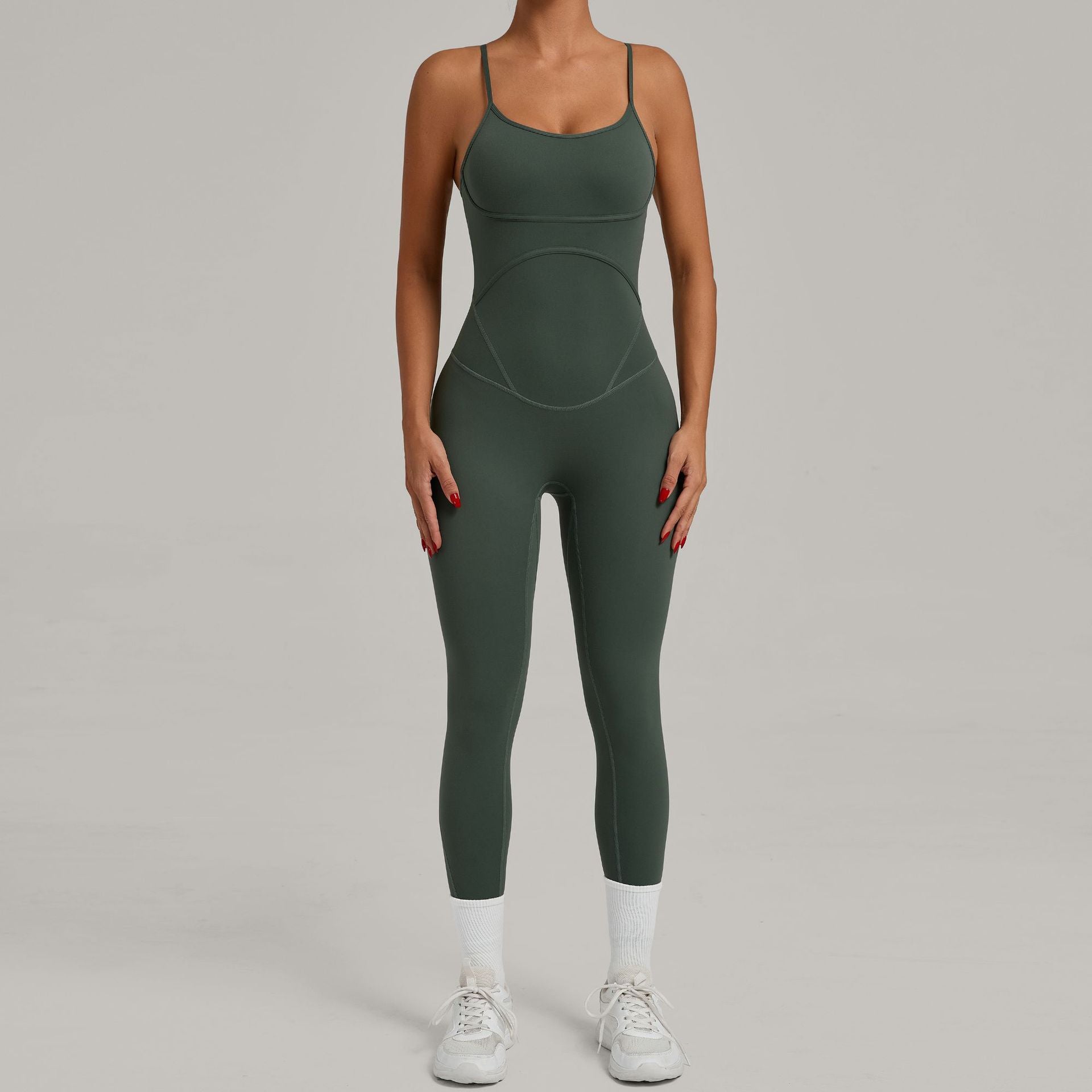 Cross Adjustable Strap Lifting Tight Yoga Jumpsuit Running Fitness Bodysuit