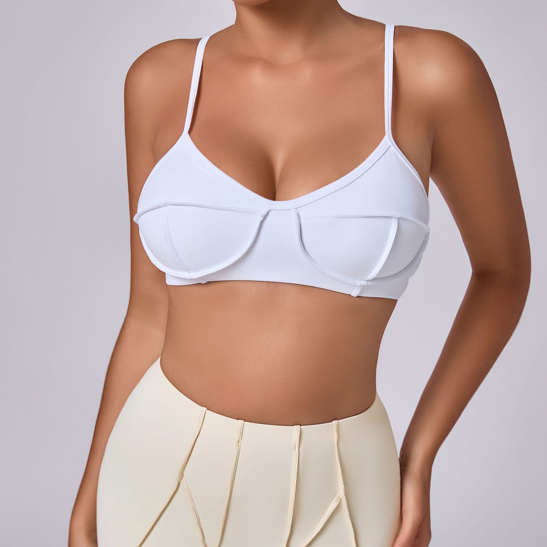 New Slim Fit Sports Tank for Women | Spaghetti Strap Cross Back Yoga & Running Bra
