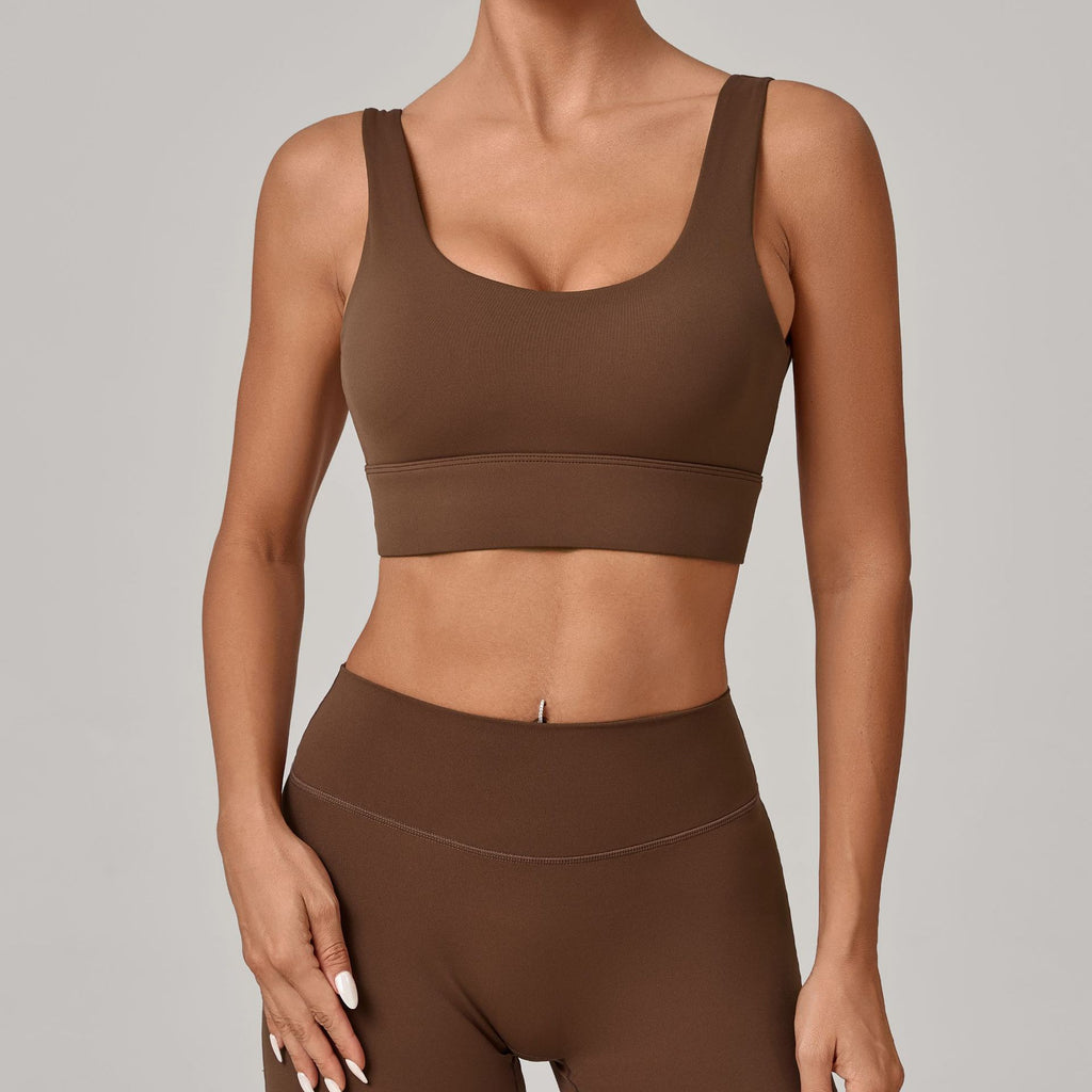 Wide Hem Compression Yoga Bra for Women | Running & Fitness Sports Bra Top