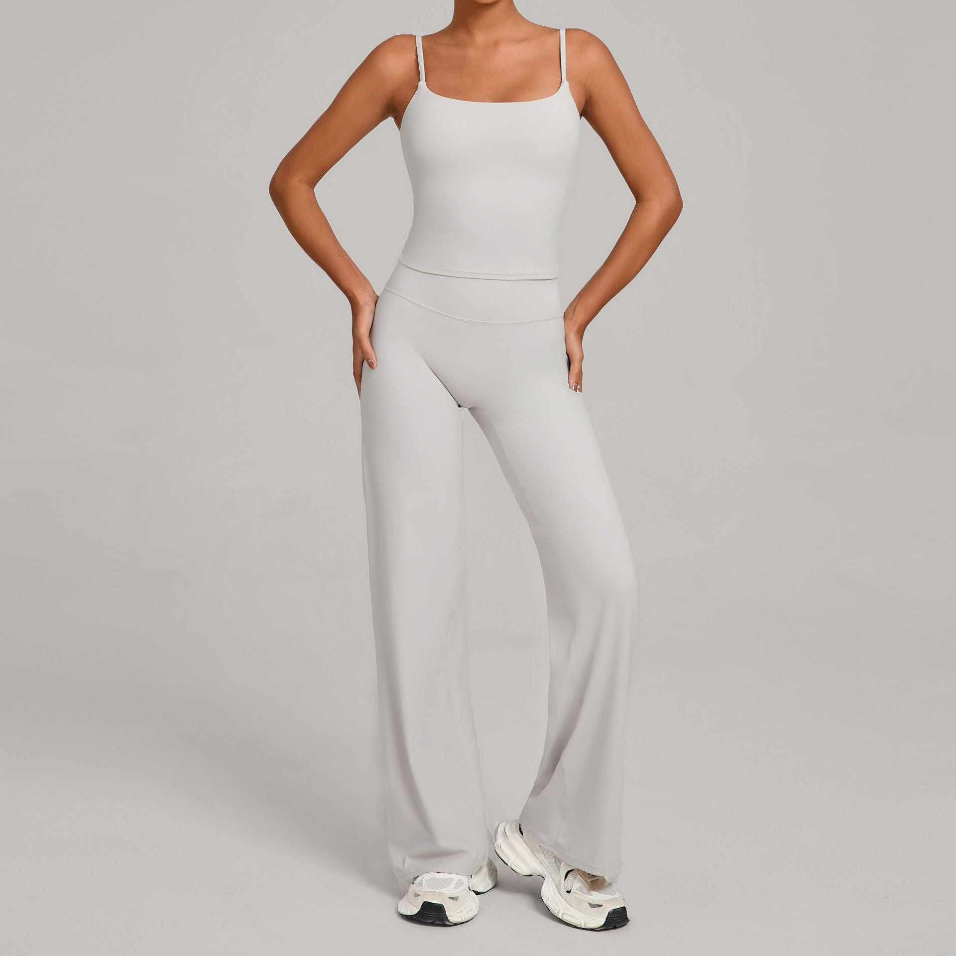 Second-Skin Compression Yoga Set for Women | Shockproof High-Waist Fitness Two-Piece Set