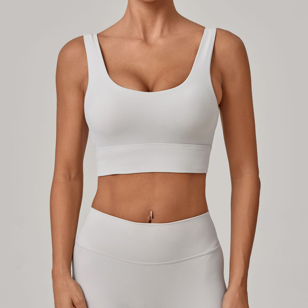 Wide Hem Compression Yoga Bra for Women | Running & Fitness Sports Bra Top