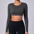 Winter Brushed Compression Long Sleeve Yoga Top | Pilates & Running Activewear