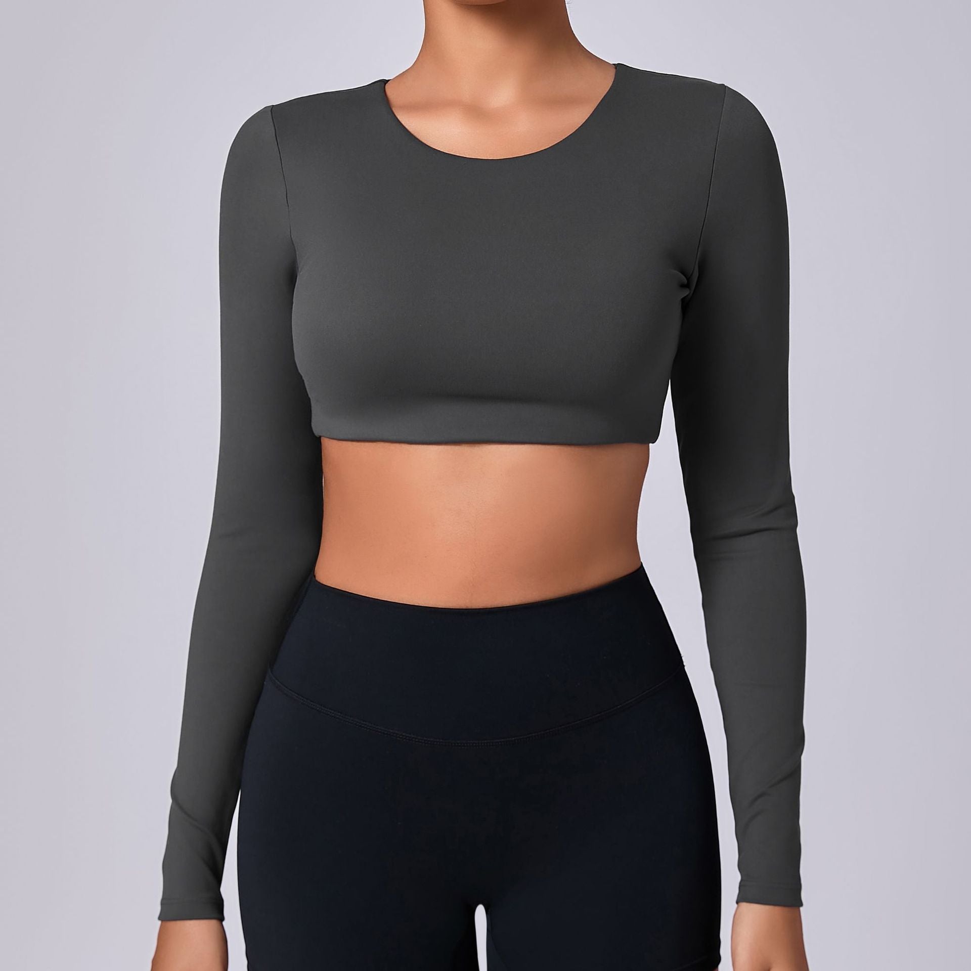 Winter Brushed Compression Long Sleeve Yoga Top | Pilates & Running Activewear