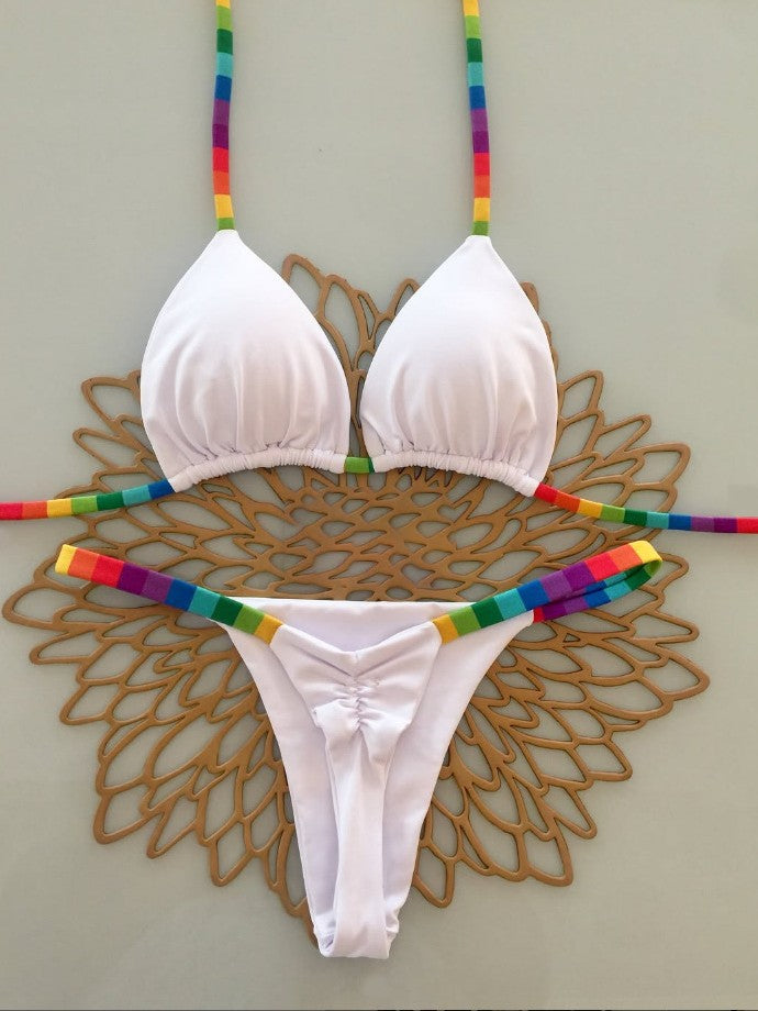 Sexy Color Block Leopard Bikini | EU & US Women's Beach Swimwear