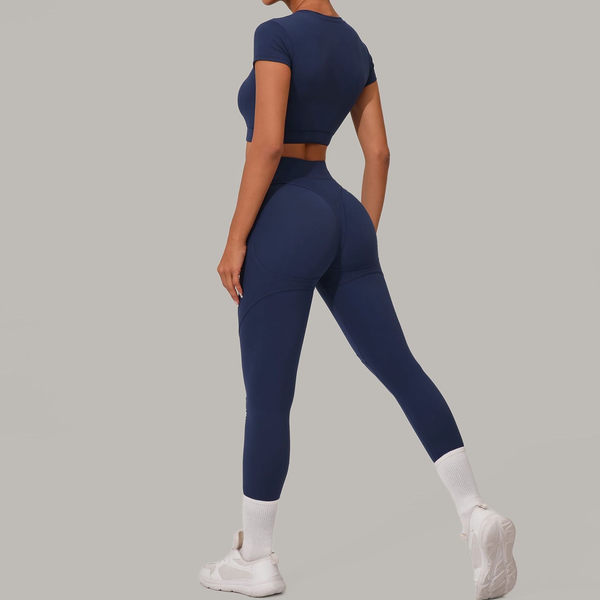 Brushed High-Waist Yoga Set | Compression Booty-Lift Running & Fitness Outfit
