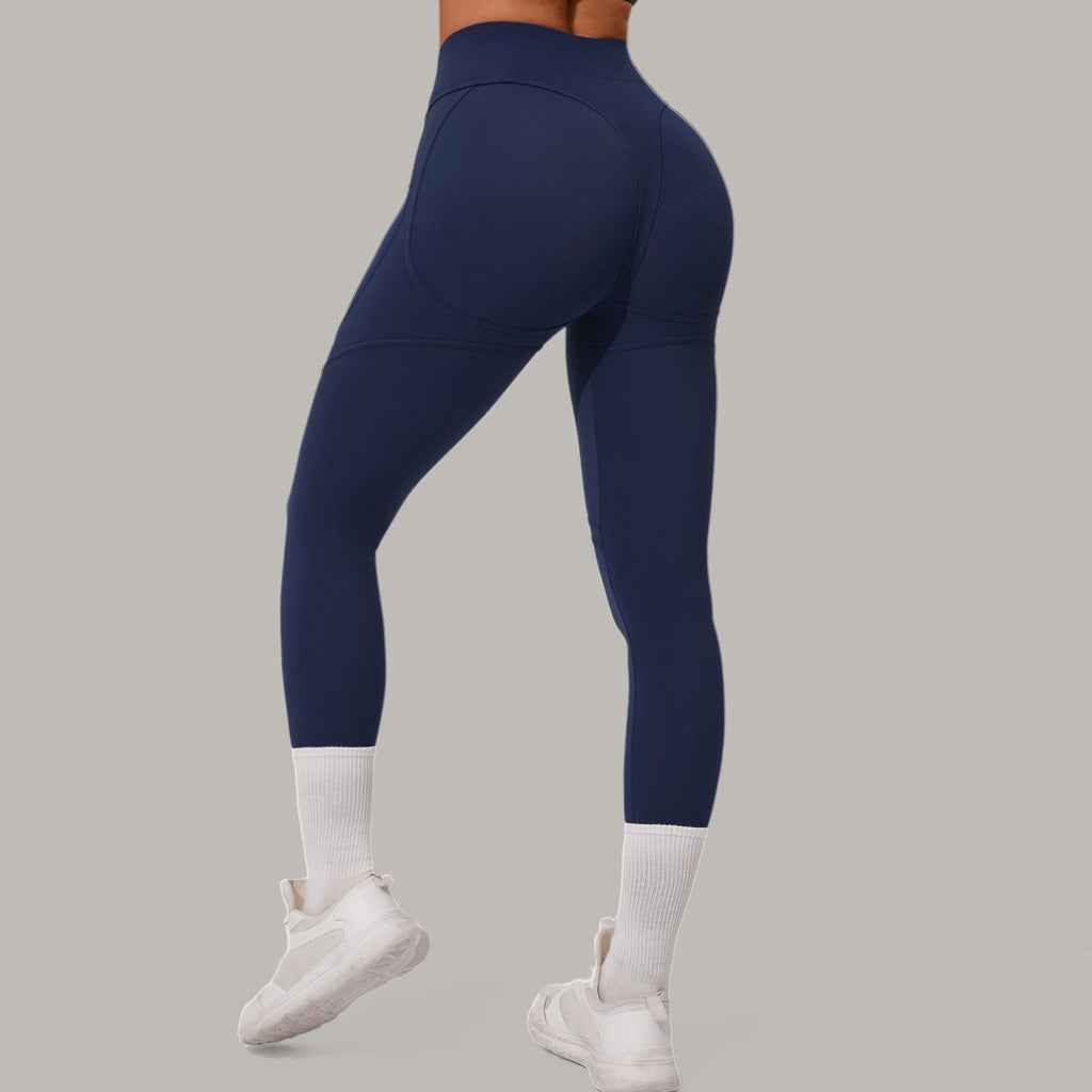 Brushed High-Waist Booty-Lift Yoga Leggings | Quick-Dry Slim Fit Running Pants