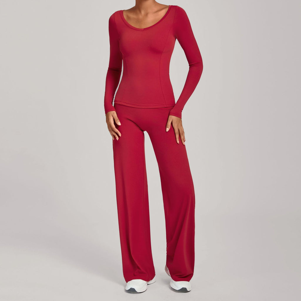 Fall Winter Second-Skin Yoga Set | High-Waist Quick-Dry Running Fitness Outfit