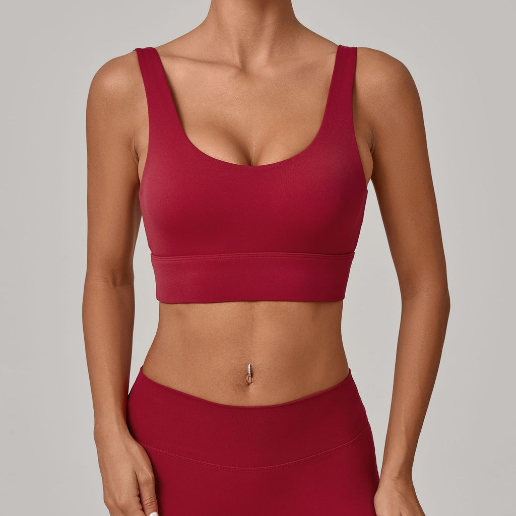 Wide Hem Compression Yoga Bra for Women | Running & Fitness Sports Bra Top