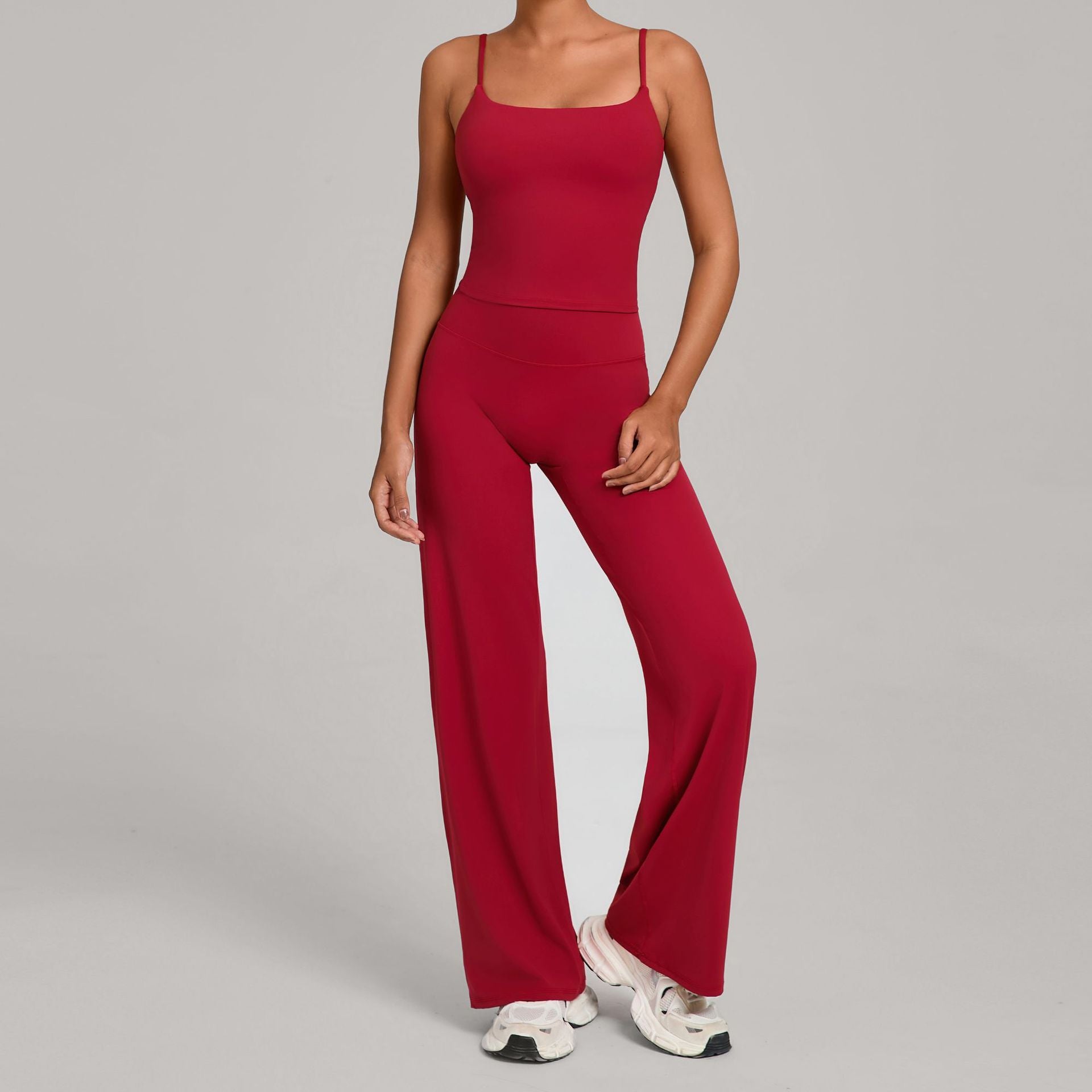 Second-Skin Compression Yoga Set for Women | Shockproof High-Waist Fitness Two-Piece Set
