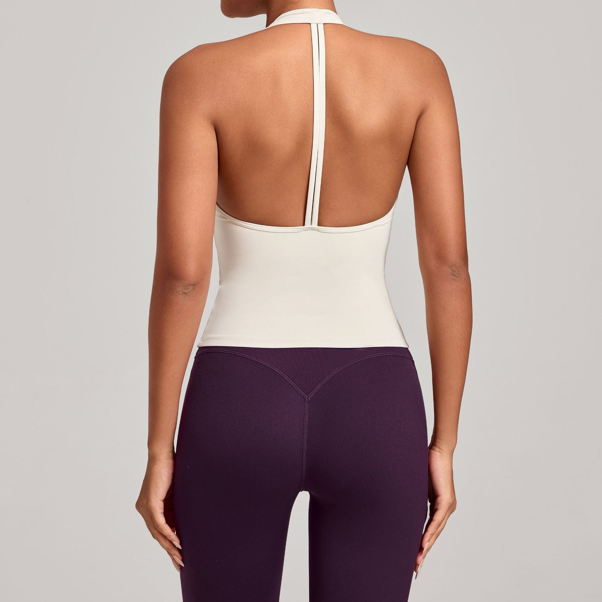 V-Neck Slim Fit Cross Back Yoga Tank | Quick-Dry Running & Fitness Sports Vest