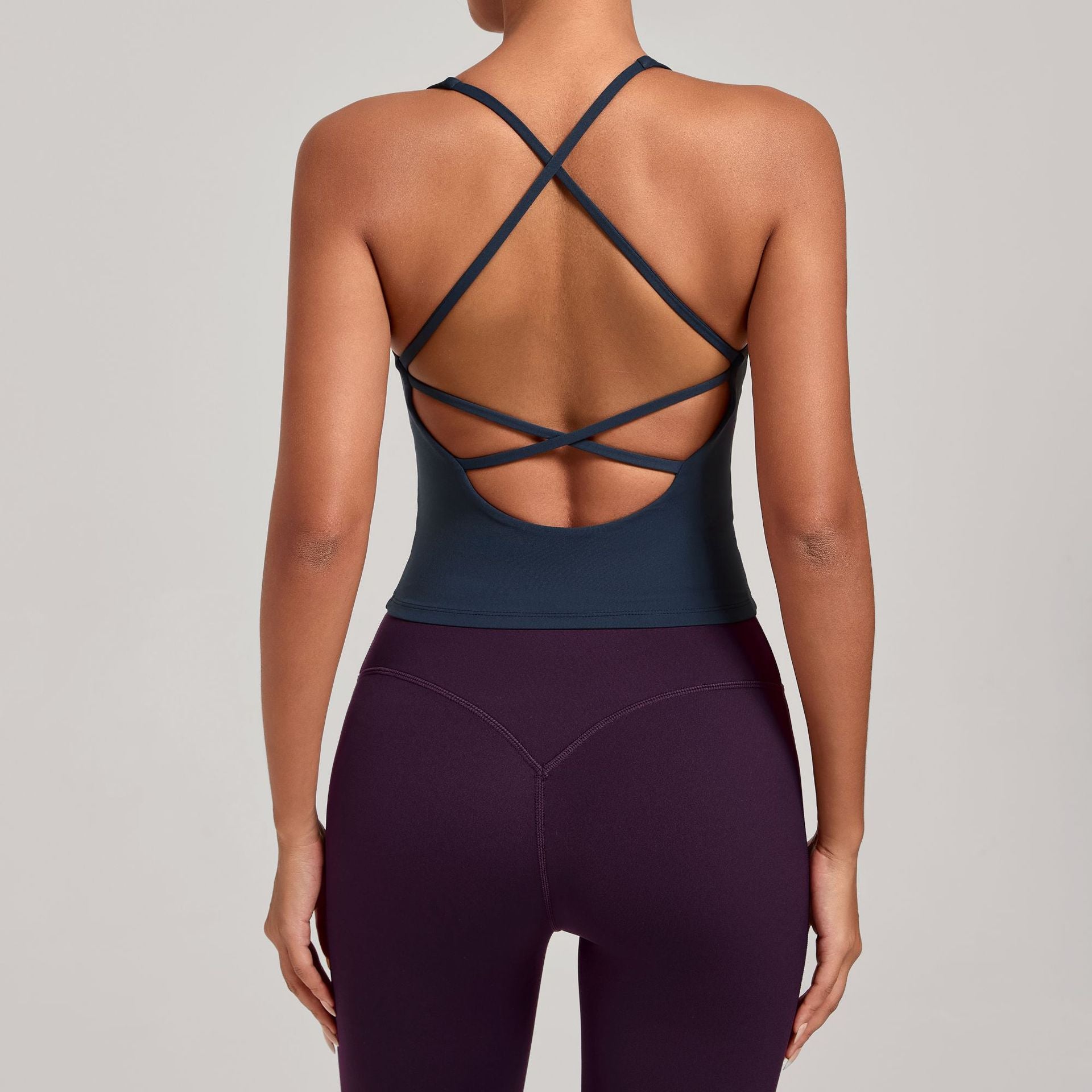 Cross Strap Yoga Tank Top | Quick-Dry Fitness Vest for Running & Everyday Wear