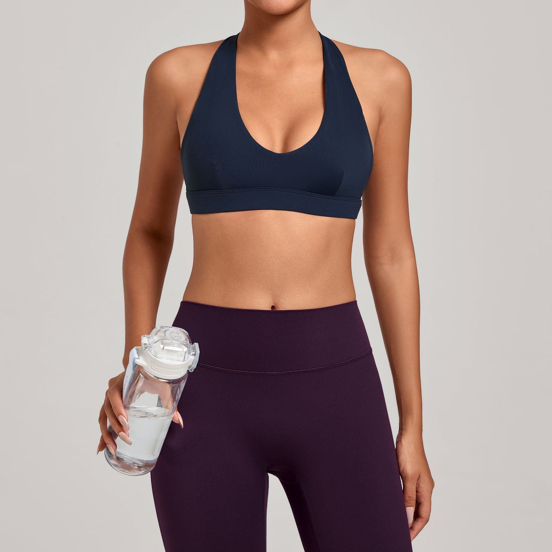 Push-Up Halter Strap Yoga Bra | Slim Fit Outdoor Running & Fitness Sports Top