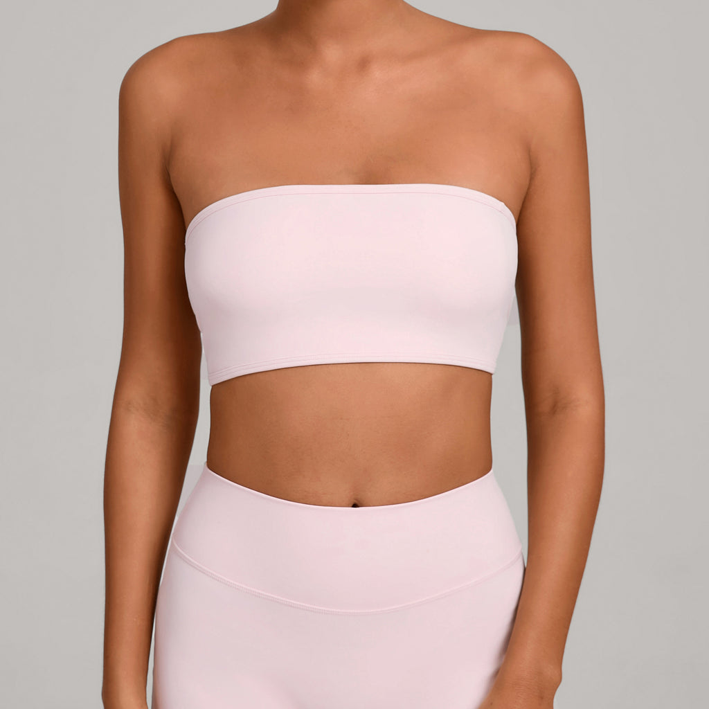 Anti-Slip Bandeau Base Layer Sports Bra | One-Piece Naked-Feel Yoga Fitness Top