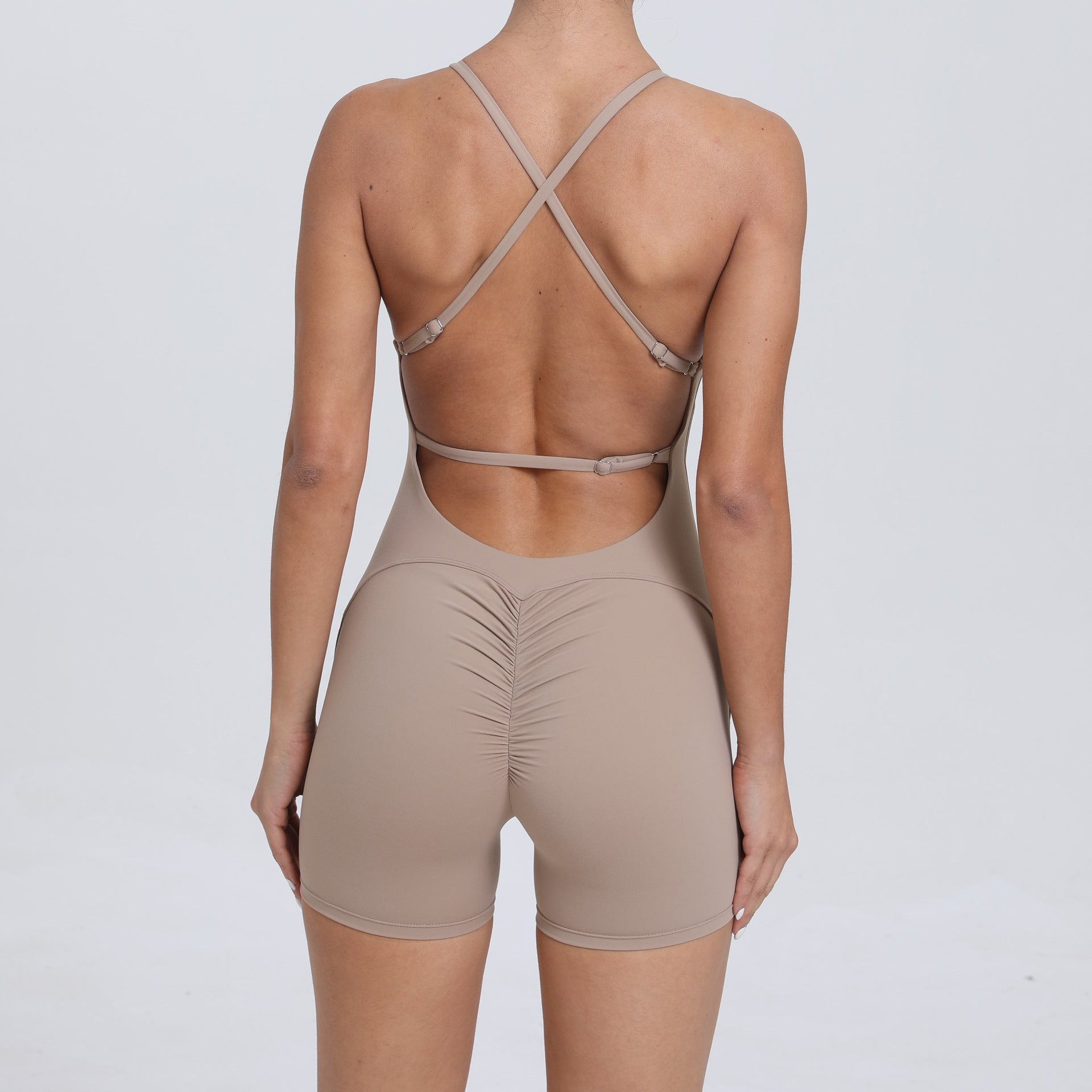 Scrunch Butt Backless Yoga Jumpsuit Running Quick-Dry Gym Bodysuit