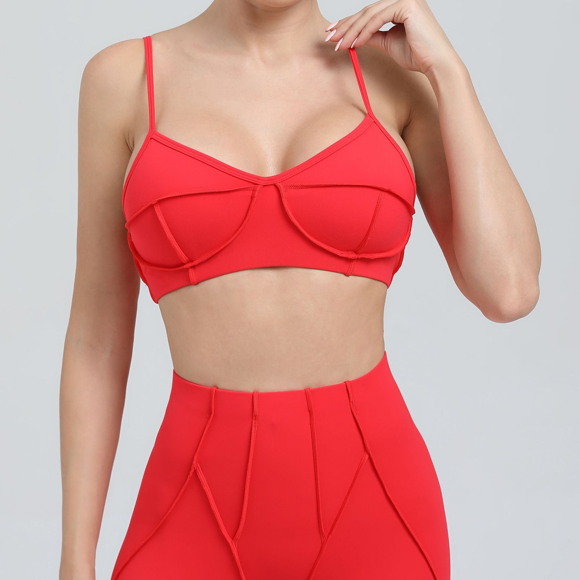 New Slim Fit Sports Tank for Women | Spaghetti Strap Cross Back Yoga & Running Bra
