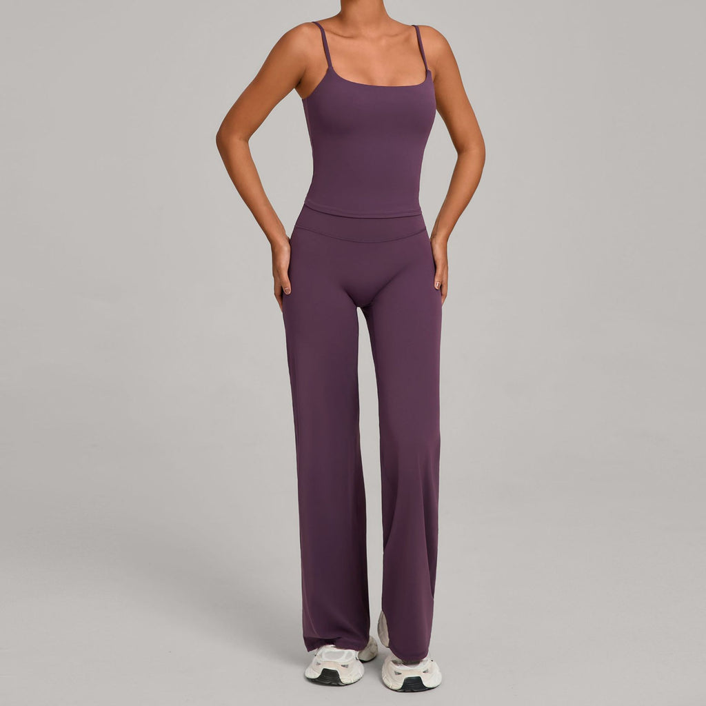 Second-Skin Compression Yoga Set for Women | Shockproof High-Waist Fitness Two-Piece Set