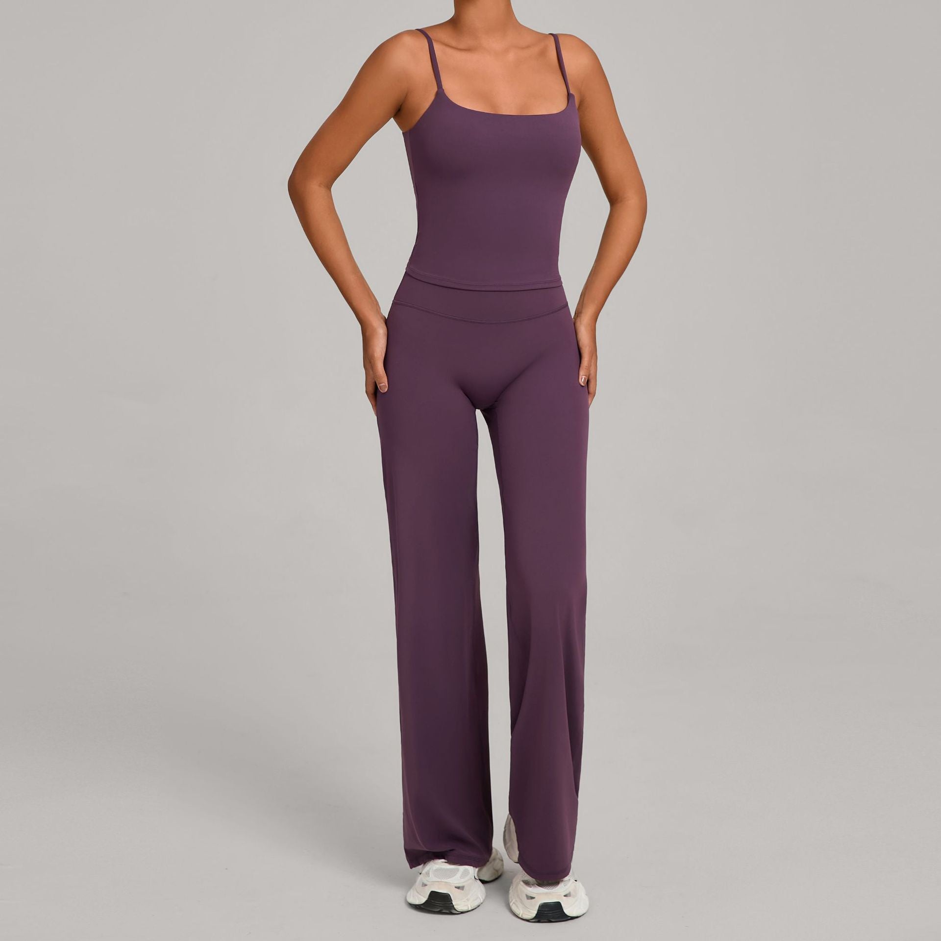 Second-Skin Compression Yoga Set for Women | Shockproof High-Waist Fitness Two-Piece Set