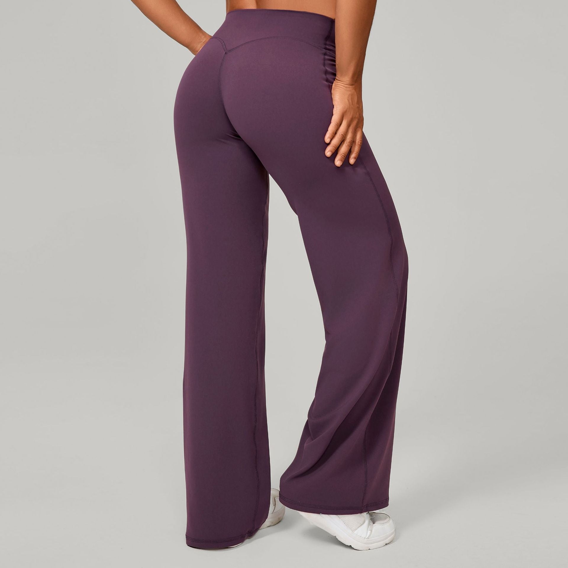 Pilates Straight-Leg Yoga Pants | Loose Wide-Leg Running & Fitness Trousers with Booty Sculpt
