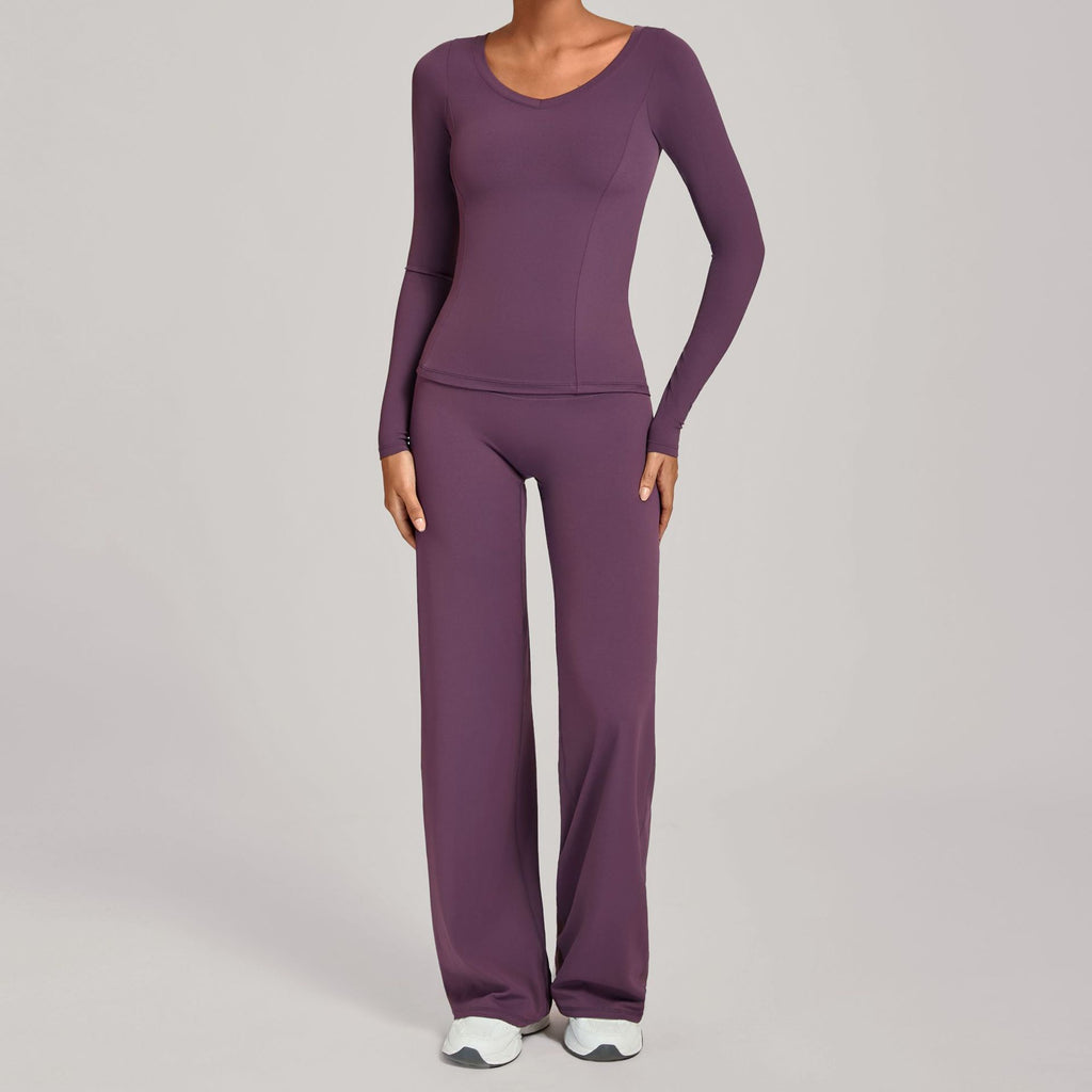 Fall Winter Second-Skin Yoga Set | High-Waist Quick-Dry Running Fitness Outfit