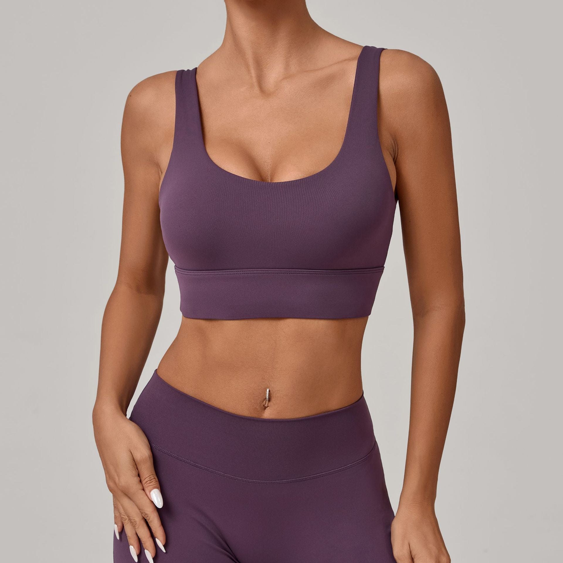 Wide Hem Compression Yoga Bra for Women | Running & Fitness Sports Bra Top